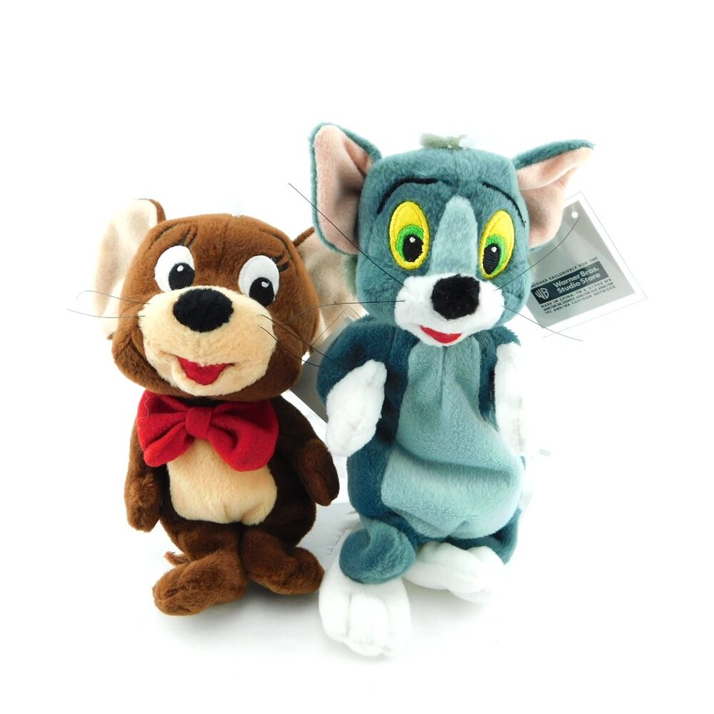 nwt TOM and JERRY Set Hanna-Barbera Warner Bro. Bean Bag Plush